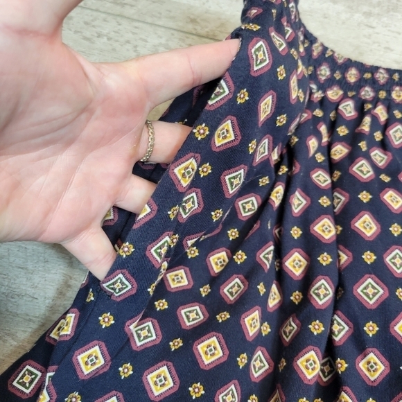 VTG Liz & Co Geometrical Print Midi Skirt - Picture 4 of 5